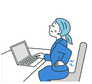 腰が痛むデスクワークの女性